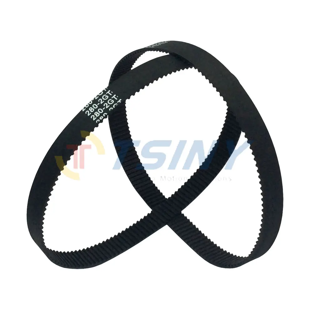 

2pcs GT2 Timing Belt 280-2GT Length 280mm Width 9mm Teeth 140 for 3D Printer Belt Closed-Loop Rubber Belt 280-GT2-9