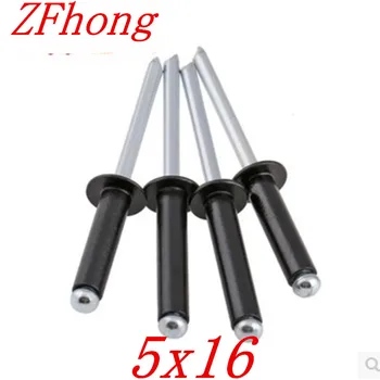 

20pcs 5*16 5mm black Aluminum Blind Pop Rivet Rivets Nut Blind Insert Nut Metalworking