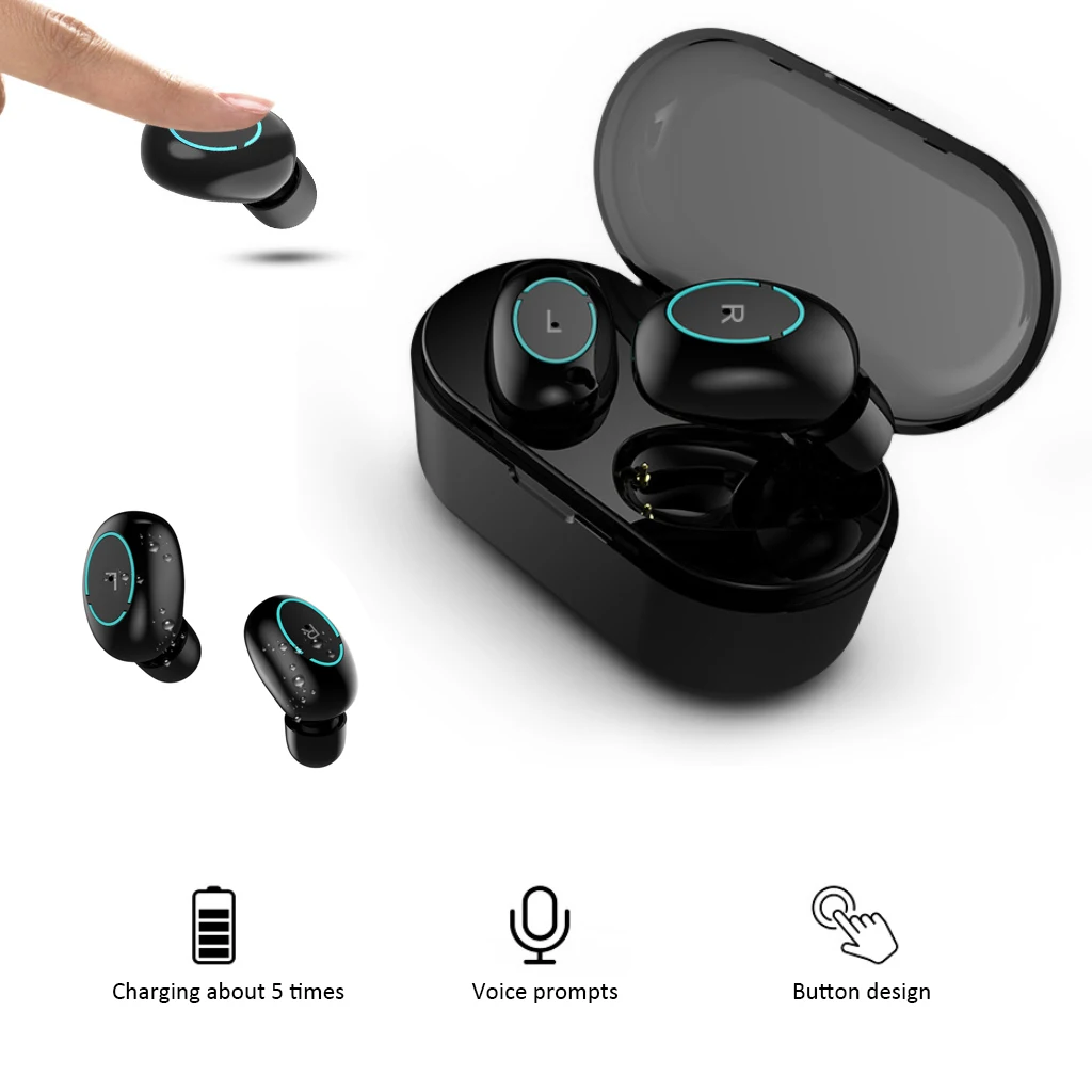 

Mini L18 TWS V5.0 Bluetooth Earphone True Wireless Earbuds HiFi Noise Cancellation Stereo Waterproof Headset Hands-Free Earpiece