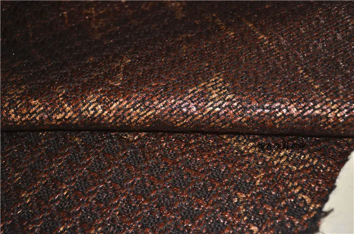 

free ship 85% wool tweed fabric warm color herringbone golden line weaved price for 1/2 meter