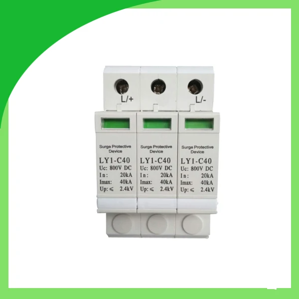 

Ly1-C40 800V 40ka 3pole DC Power Surge Lighting Arrester Solar Surge Protection Device