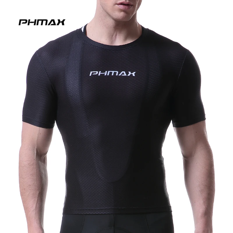 PHMAX Breathbale Underwear Cycling Jersey Pro Base Layers Bike Clothings Cool Mesh Superlight Short Sleeve Bicycle Shirt | Спорт и