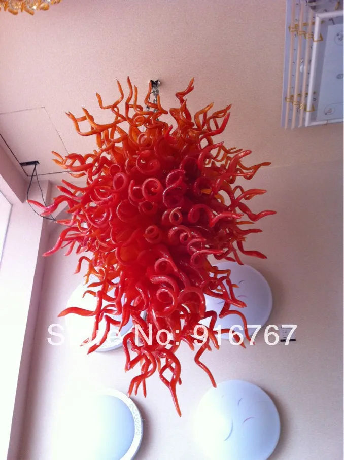 

C73-Free Shipping Home Light Orange Colored Beautiful Chandeliers
