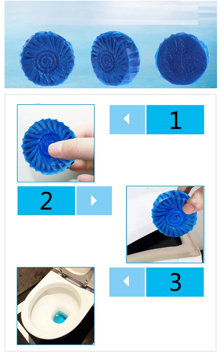 20 шт одноразовые магия автоматическая унитаз Cleaner мяч синий пузырь очистки дезодорирует