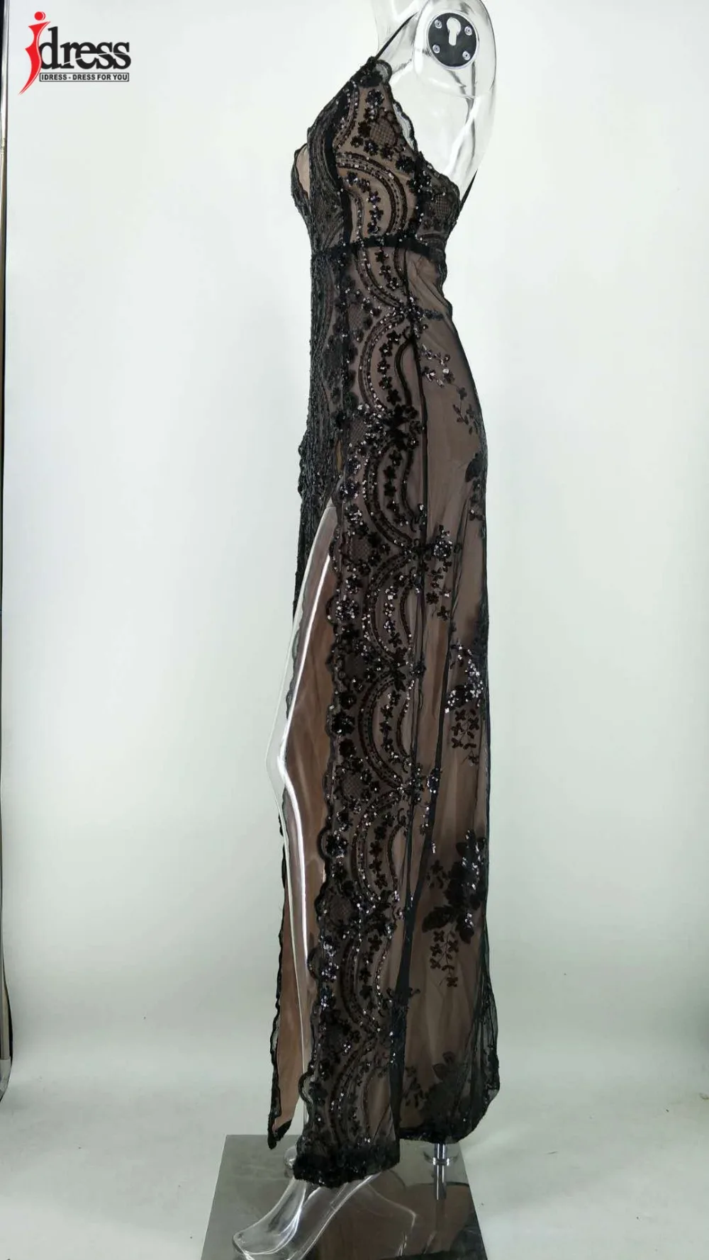 IDress New Vestidos De Festa Curto E Elegante Bandage Jurk 2018 Red Gold Black Sequined Dresses Long Maxi Bodycon Party Dresses (2)