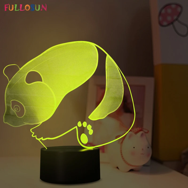 

Cutely 3D LED Panda Lamp 3D 7 Colors Night Lights LED Flashing Table Lamp USB Touch Lights as Home Decorations
