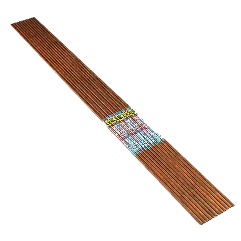 

12 pcs Pure Carbon Arrow Shafts 30 Inches Spine 500 600 700 800 Outer Wooden Stickers for DIY Arrow Archery Shooting