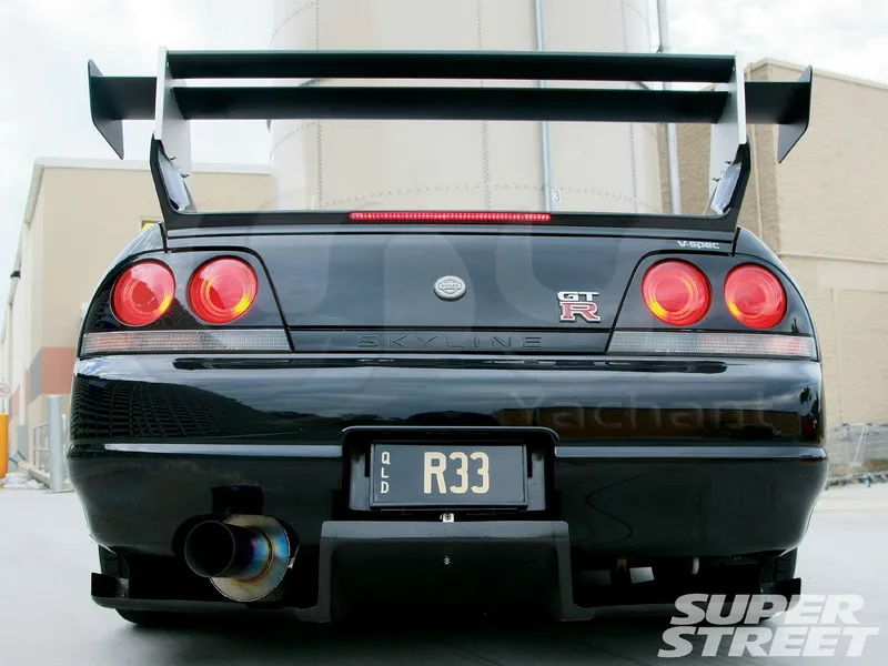 1995-1998 Nissan Skyline R33 GTR Top-Secret Type1 Style Rear Diffuser 3pcs with Metal Fitting Accessories  FRP (11)