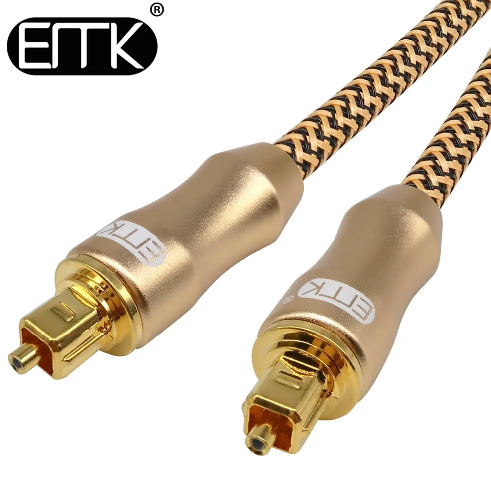 EMK SPDIF Digital Optical Audio Cable 5.1 Input/Output Fiber Optic Toslink Cable for CD DVD ,TV
