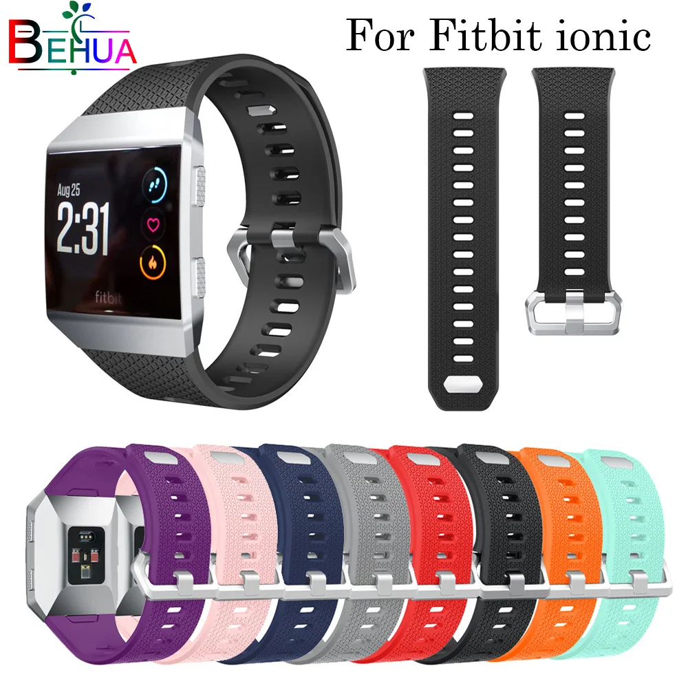 

For Fitbit ionic Comfortable Silicone Sports Watch Band Replacement Bracelet Wristband Strap watchbands Smart watch Accessories