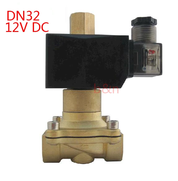2W350-35NO 1-1/4 inch brass Electric Solenoid Valve Water Air N/O DC 12V 1.2&quot DN32 port size Normally Open Type | Обустройство