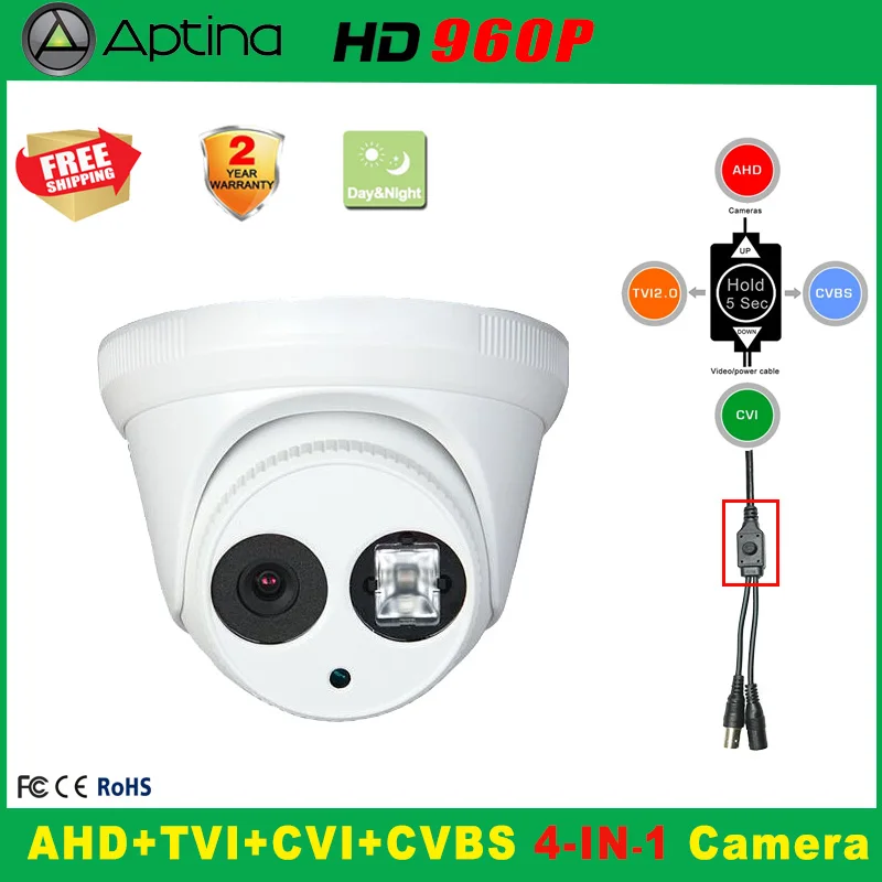 

960P Indoor AHD TVI CVI Analog 4IN1 CCTV Camera ArrayLED CMOS Mini Plastic Dome IR Camera Home Video HD Security  Night Vision