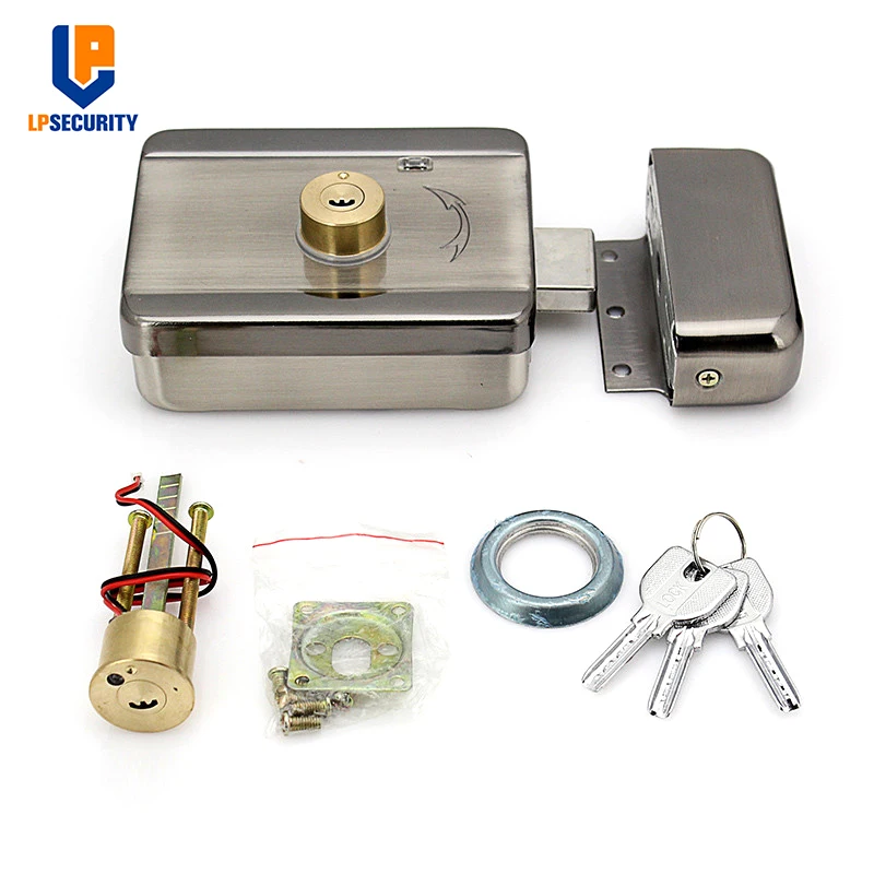 stainless steel Electric lock motor both side have mechanical key for access control | Безопасность и защита