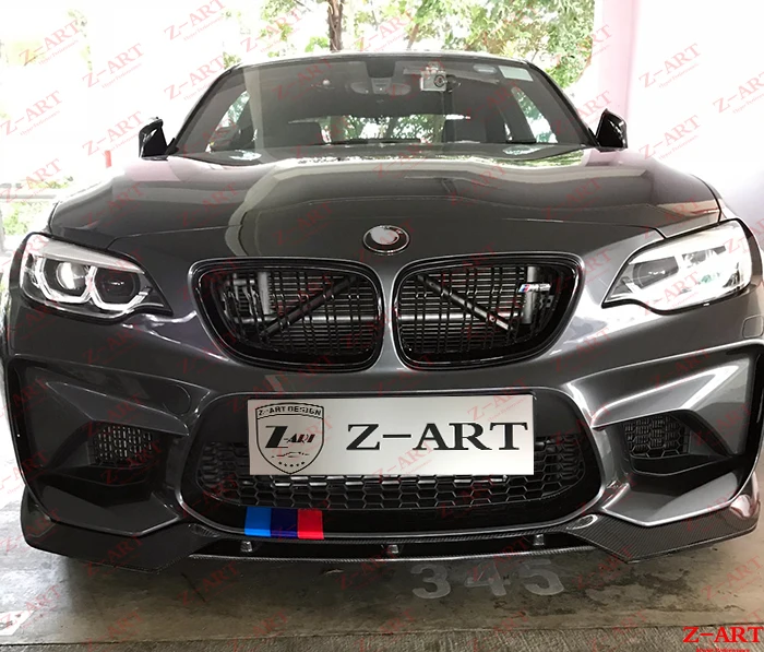 Carbon fiber front lip for BMW M2 2015 2017 Real carbon fiber front