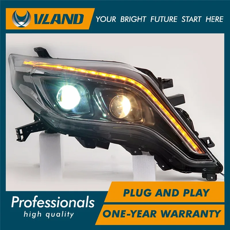 VLAND фабрика для автомобиля фара для Prado 2014 2016 светодиодный фары с DRL H7 ксеноновая лампа Land Cruiser Прадо головного света