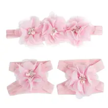 

Fashion TELOTUNY 2018 Colorful Foot Flower Barefoot Sandals + Headband Set Baby Infants Girl For Baby Girls Headwear FEB7