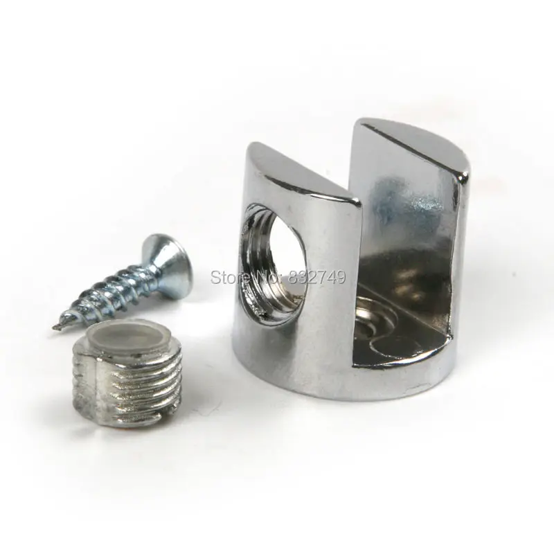 4 pcs / Lots Zinc Alloy Glass Clamp Bracket Chrome Shiny Shelf Bracket