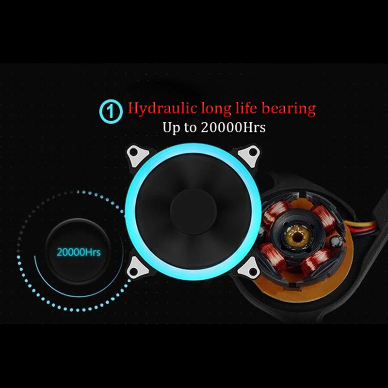 12 models multicolor RGB Case circle Cooling 2ring cpu led Fan 120mm 12cm RGB LED Ring For Computer Cooler water cooler Radiator