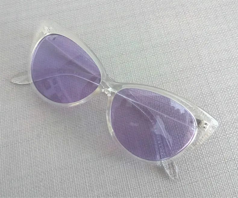 Прозрачные очки кошачий глаз, оправа для женщин, Ретро Прозрачная оправа, солнцезащитные очки, оптическая оправа для очков, женские очки для глаз - Цвет оправы: Transparent  blue