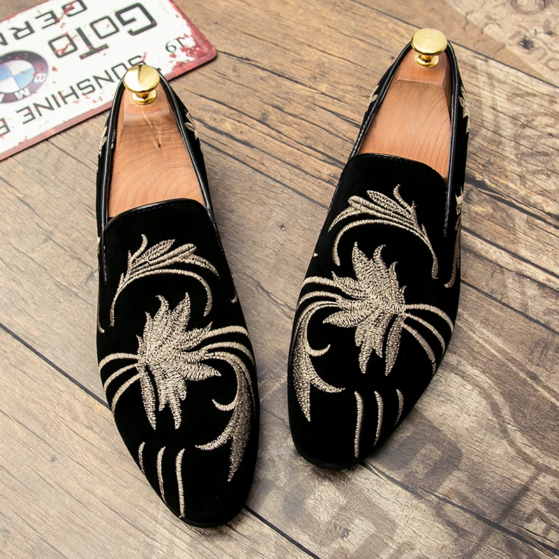 

Handmade New Leather Men Dress Shoes Evening Party Wedding Shoes Daily Office Suit Shoes Cow Suede Chaussures Hommes Big Size 47