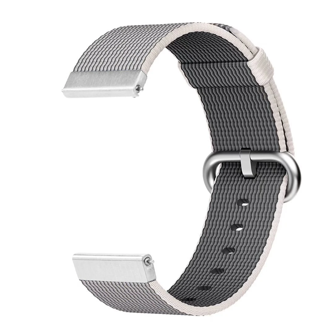 Модные Тканые нейлоновые часы ремешок петля ремешок для samsung Galaxy Watch 42 46 мм Красочные наручные часы ремешок для samsung спортивные ремешки - Цвет ремешка: White