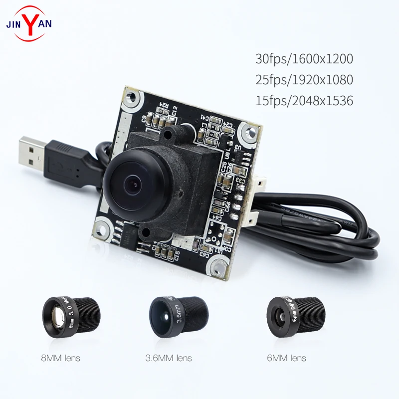 JinYan 8-мегапиксельная HD 4K 3264x2448 30fps USB-камера модуль 170 градусов USB HS промышленная