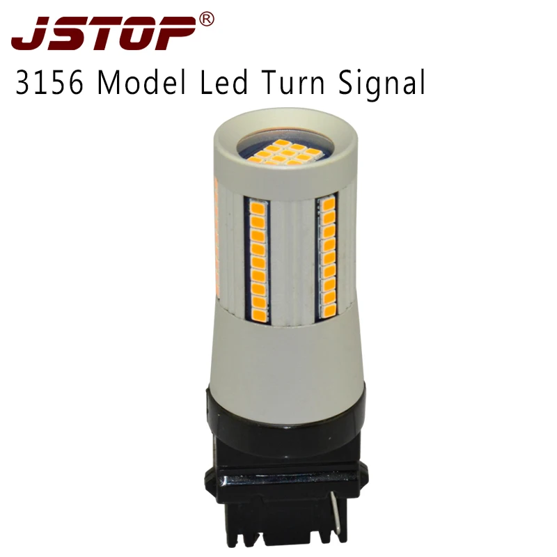 

JSTOP 3156 T25 led Turn Signal No Hyper Flash No error Amber Turn Signals 12-24VAC lamp bulbs canubs led Front Rear turn Lights