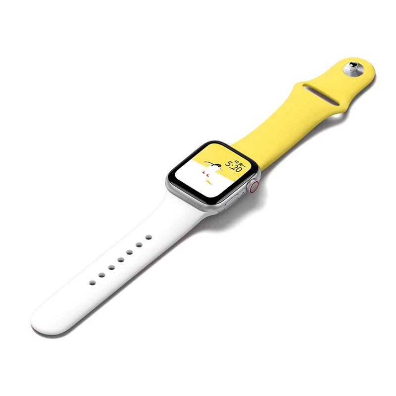 Мягкий силиконовый ремешок для наручных часов Apple Watch, ремешок 42 мм, 38 мм, Версия 44 мм 40 мм два комплекта Diy комбинации наручных часов iwatch серии 4/3/2/1 спортивный ремешок - Цвет: K combination