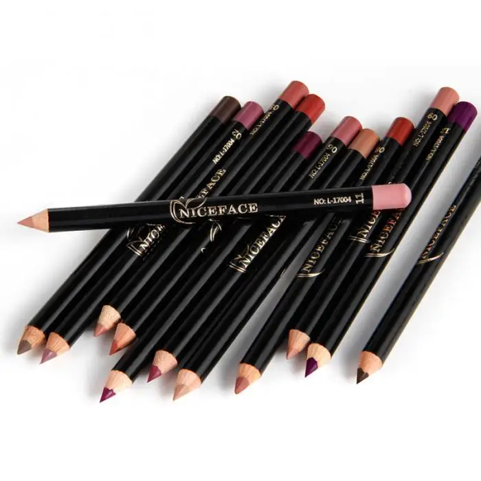 12 Colors Brand Lip Pencils Matte Lipliner Pencil Waterproof Makeup Long Lasting Lip Liner Pencil Set Beauty Makeup Cosmetic