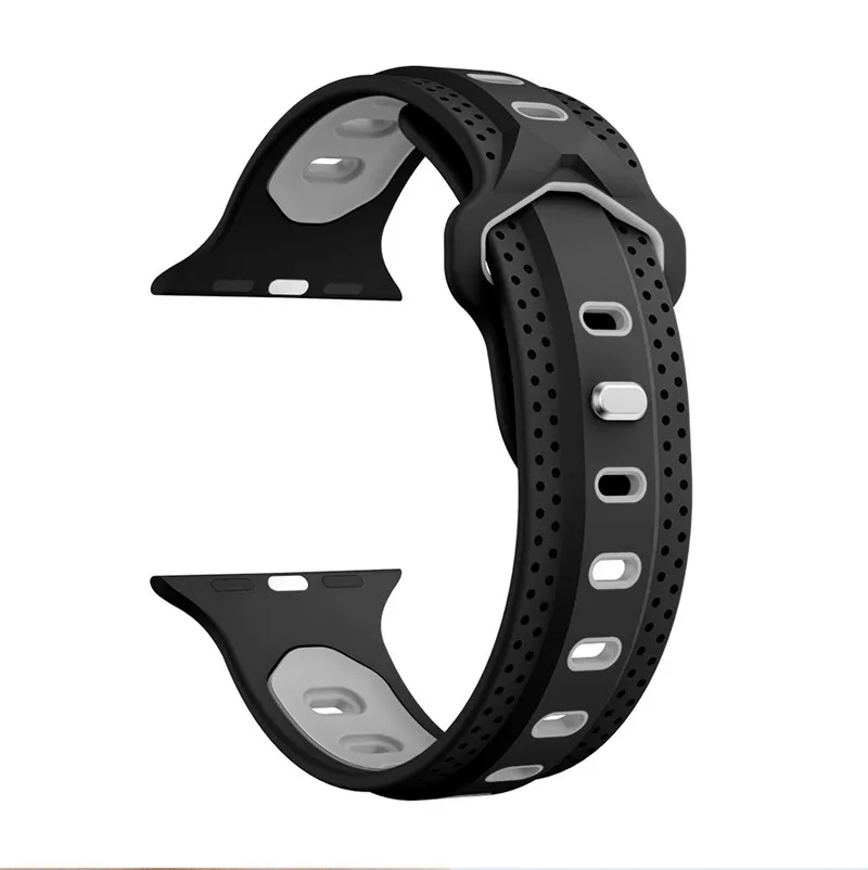 Силиконовый ремешок для Apple Watch 4 3 2 1 ремешок 44 мм браслет для iWatch ремешок 38 мм 42 мм ремешок для часов аpple силиконовый 40 мм