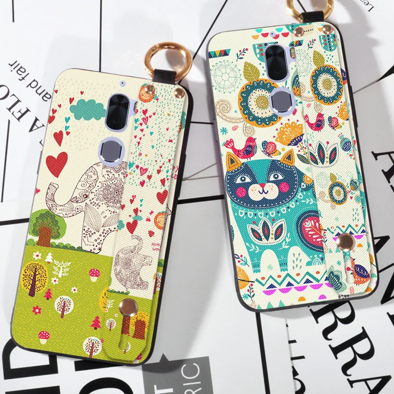 

Wrist strap Cases For Coolpad Cool 1 LeTV Cool1 Cute Animal Cartoon Cat Cases For LeEco Le Cool 1 Silicone Scrub Cover