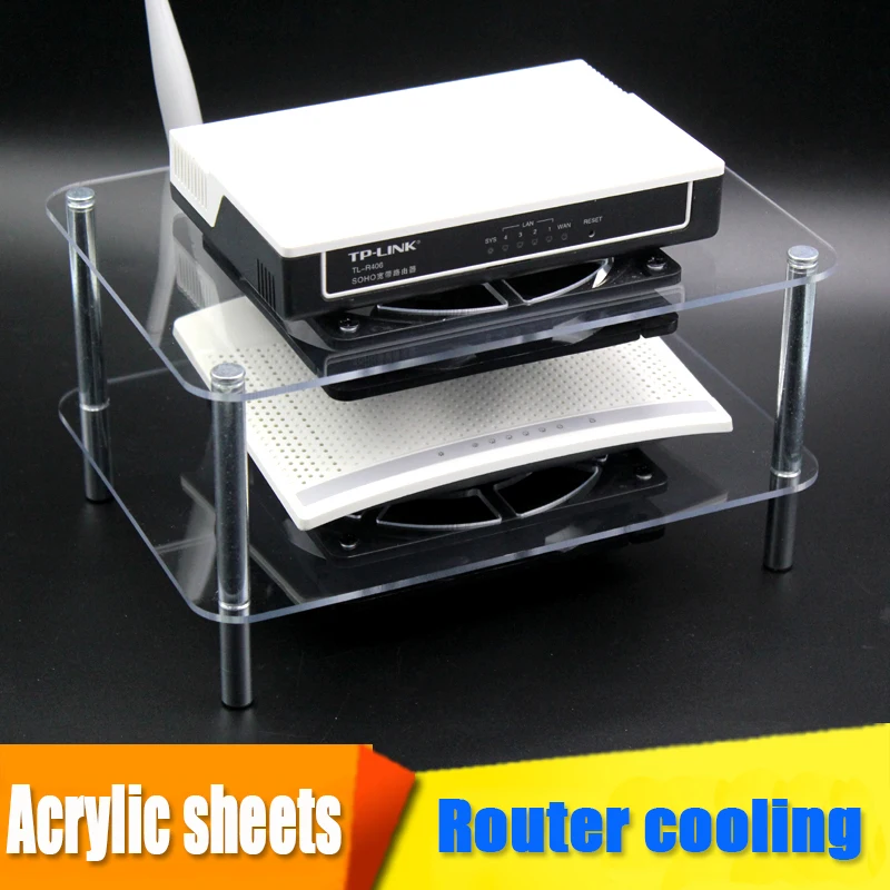 

New Wireless routing radiator, USB12cm DC 5V high speed quiet fan, acrylic transparent routing, TV set-top box cooling rack