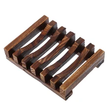 Ванная комната ручной работы Натуральное деревянное мыло душ блюдо Деревянный чехол для мыла держатель# Sep.08