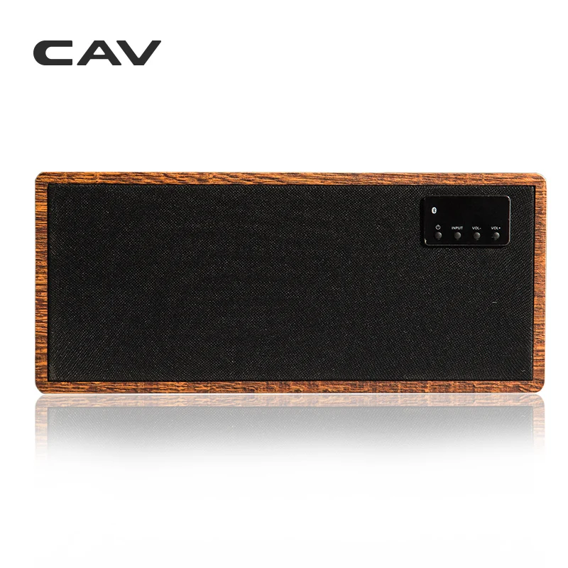 Sale CAV AT60 Bluetooth Speaker 2.1 Portable Speaker Channel Wooden Aux Optical Coaxial Usb Input Deep Bass Speaker 5.25" Woofer 4 EQ 2