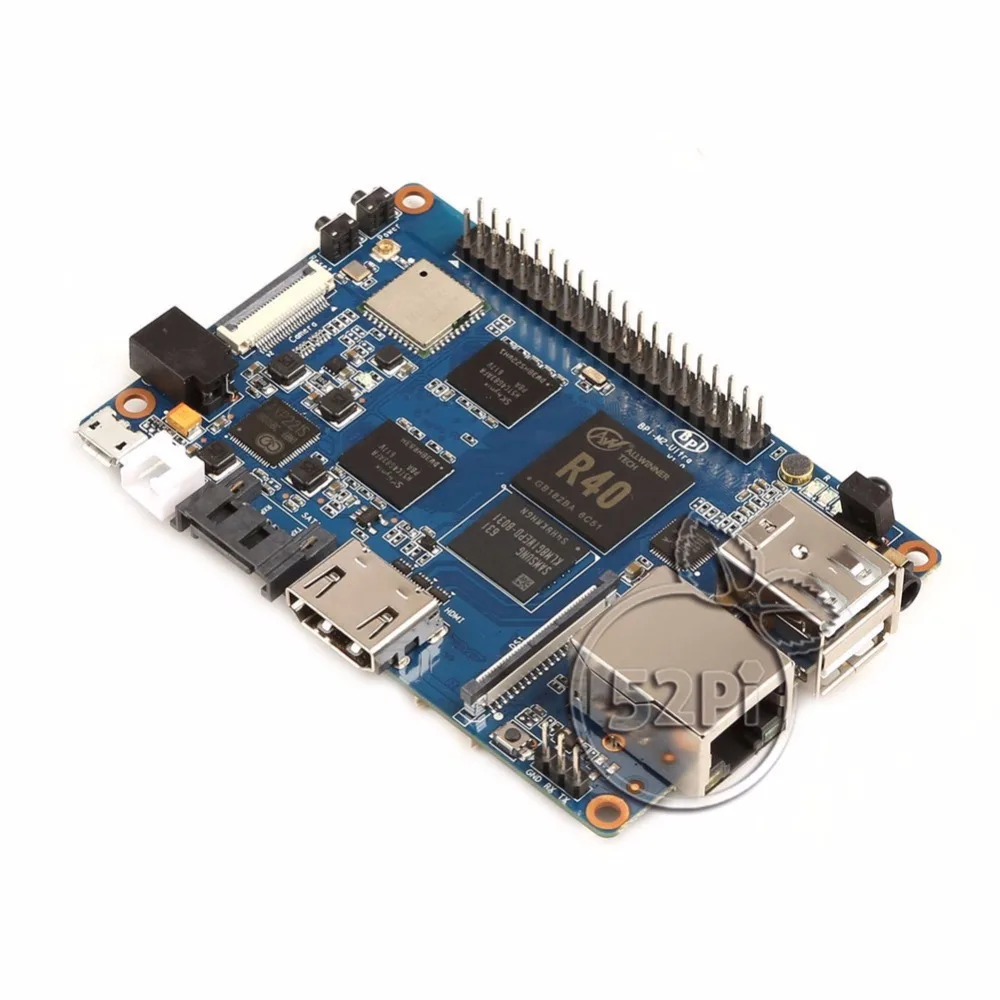 Умная док станция Banana Pi M2U четырёхъядерный процессор R40 2 Гб ОЗУ SATA Wi Fi Bluetooth 8 eMMC