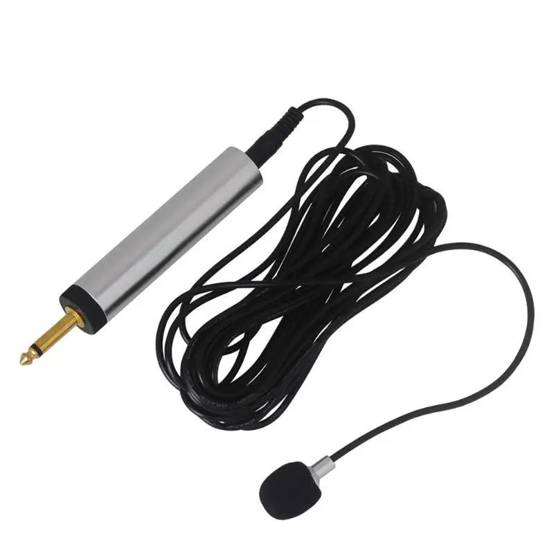 

ALLOYSEED Mini Portable Wired Lapel Clip-on Microphone capacitive microphone mic for Guitar Saxophone Trumpet Violin Piano