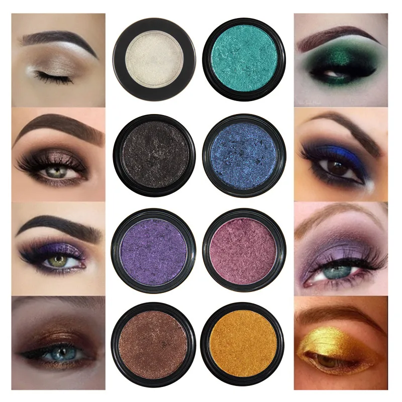 

Glitter Eyeshadow 8 Colors Sparkly Eyeshadow Palette Eye Shadow Glitter Single Color Powder Makeup Tools