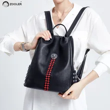 ZOOLER Woman Backpack real Genuine Leather backpacks Anti-theft Black Zipper Ipad Phone Pocket bag Business Travel Mochila#lt211 ZOOLER Woman Backpack real Genuine Leather backpacks Anti-theft Black Zipper Ipad Phone Pocket bag Business Travel Mochila#lt211