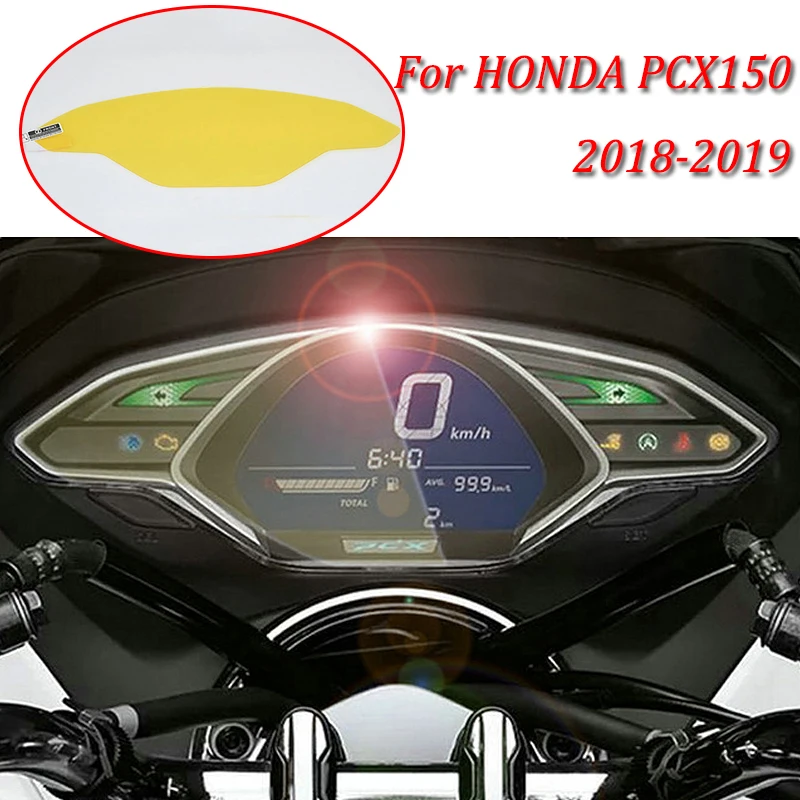 PCX150 moto Cluster Scratch Protection Film Instrument Dashboard Cover Guard TPU Blu-ray for HONDA 2018-2019 PCX150 (1)