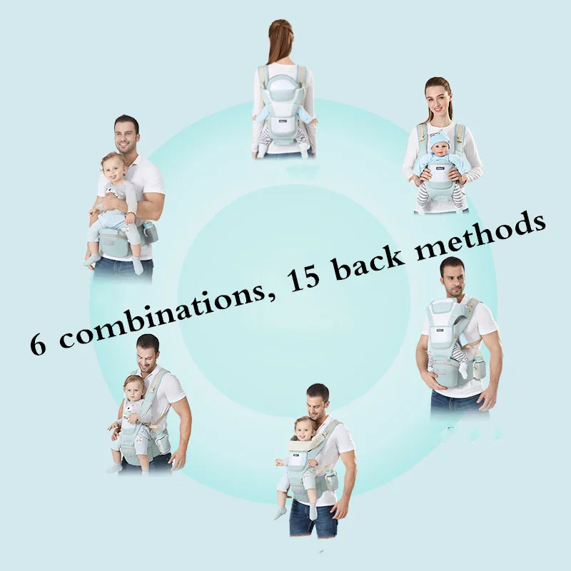 Ergonomic Baby Carrier Infant Kid Baby Sling Front Facing Kangaroo Baby Wrap Carrier for Baby Travel 0-18 Months