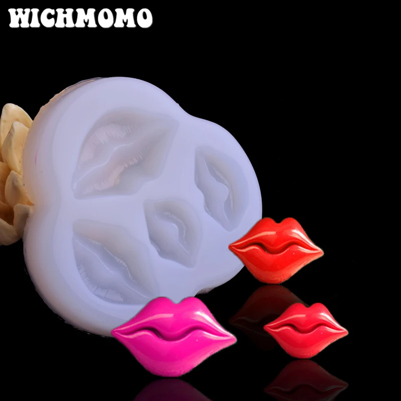 

2019 New 1PCS Lips Charms Pendant Craft DIY UV Resin Liquid Silicone Molds for Earring Necklace Decorations Making Jewelry