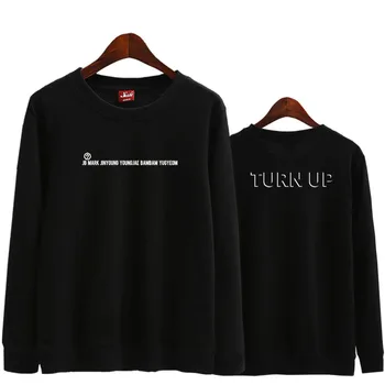 

New arrival got7 concert turn up same all member name printing o neck pullover sweatshirt kpop fans unisex loose thin hoodies