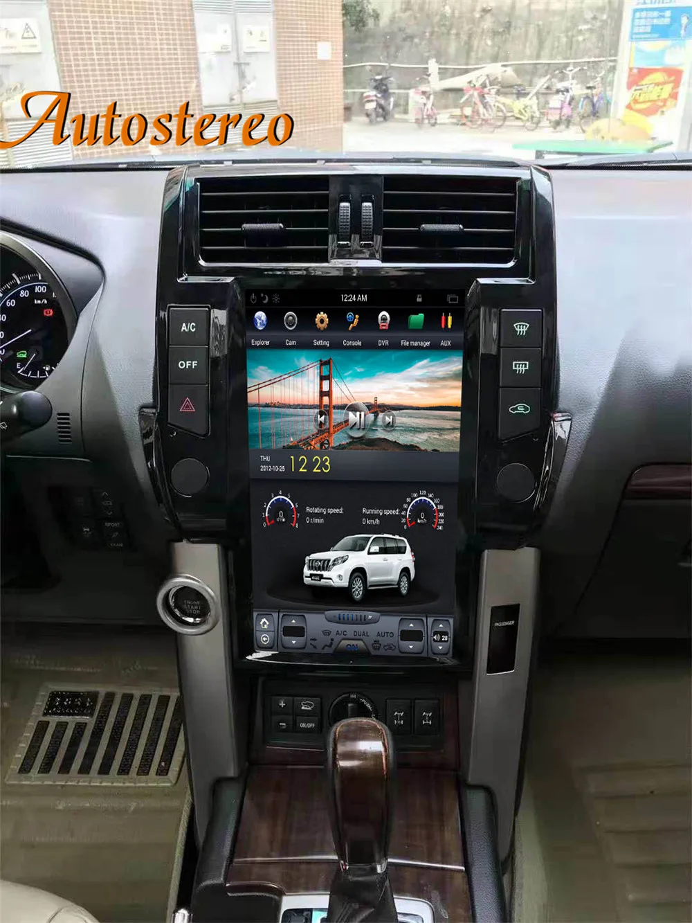 Android Tesla стиль автомобиля gps навигация для TOYOTA Land Cruiser Prado 20102013 головное устройство мультимедийный плеер радио магнитофон