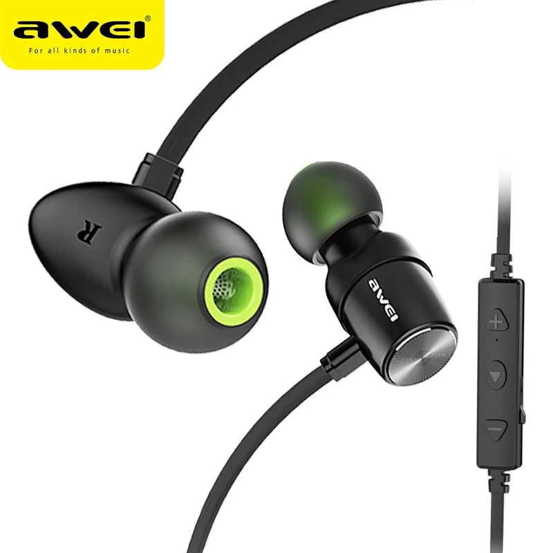 

AWEI WT30 Bluetooth Earphone Headphone Wireless Headset With Mic Waterproof Sport In Ear Earphone Earpiece For iPhone Xiaomi
