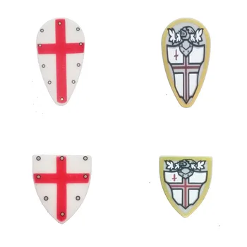 

10pcs Printed Shield for Crusaders figure Castle Knight Weapon Roma Worrier building block brick