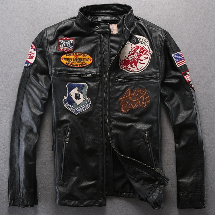 Pilot fly air force badge flight bomber jacket men