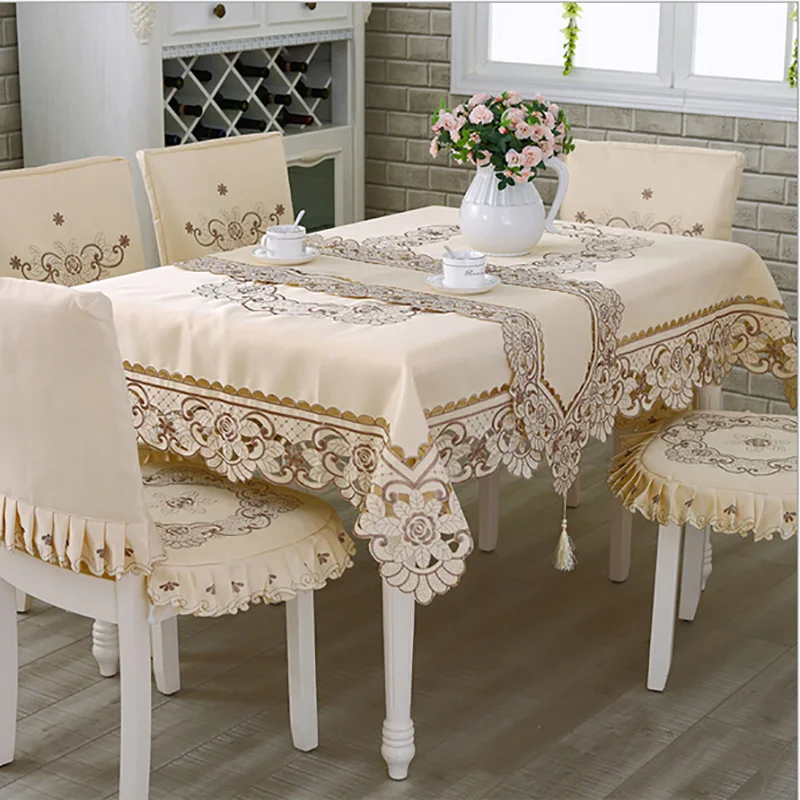 1 Set Elegant Embroidered Floral Chair Cover Home Soft Cushion