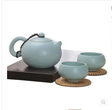 

170cc Chinese Ceramic Teapot Ru Kiln Celadon Cup Filter The Tea Maker Home Kung Fu Tea Accessories Portable Travel Tea Set