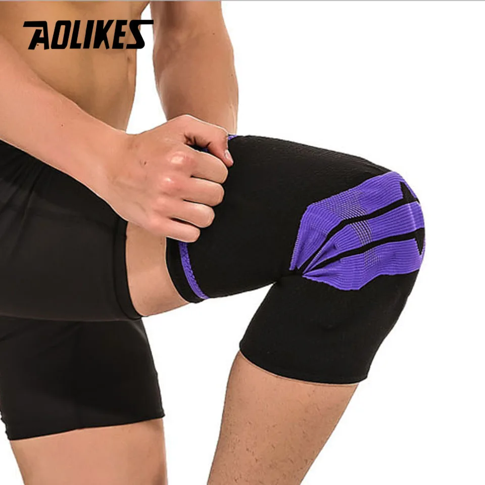 AOLIKES 1 шт. фиксатор колена для фитнеса и бега защитные спортивные наколенники