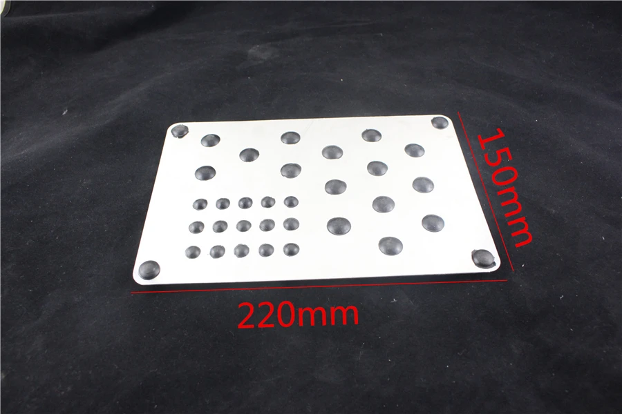 22x15 см универсальные автомобильные Противоскользящие коврики, коврик для ног, алюминиевый лист, сделай сам, обычные тонкие подножки